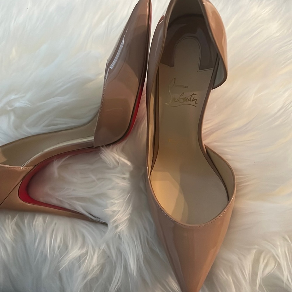 Christian Louboutin Nude Red Bottom Heels Size 38. Nude.